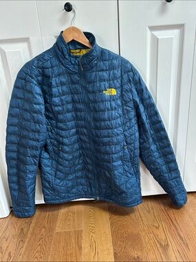 The North Face Men's Teal Quilted Insulated Puffer Jacket Medium